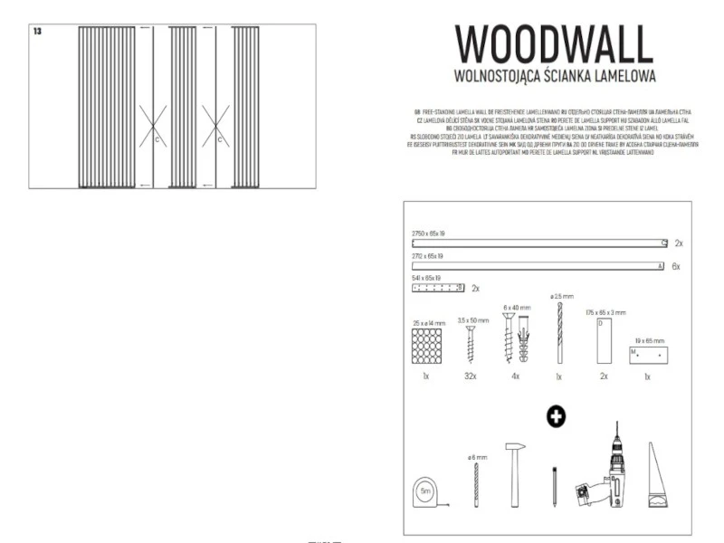 Room Divider WOODWALL Saragossa 5